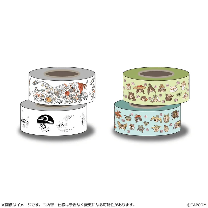 CAPCOM 【Okami 20th Anniversary Reprint Art Project】Washi tape set ～From Okami 11th,12th Anniversary～ - Okami