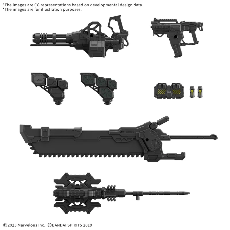 BANDAI HOBBY 30MM OPTION PARTS SET DAEMON X MACHINA TS WEAPON SET 01 - DAEMON X MACHINA 