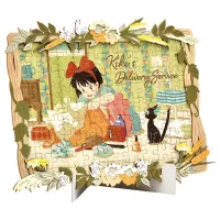 ENSKY 108P-DW02 Art Decoration Paper Theater - Kiki's Delivery Service (Wood Style) - Studio Ghibli - photo 2
