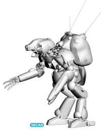 Hasegawa 1/20  Moon Type Humanoid Unmanned Interceptor Großer Hund "LUNA HUND" - Maschinen Krieger - photo 8
