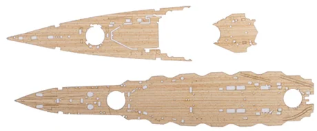 Fujimi [TOKU-37 EX-102] 1/700 Wood Deck Seal for IJN Battleship HIEI (w/Ship Name Plate) - Kit Accessories