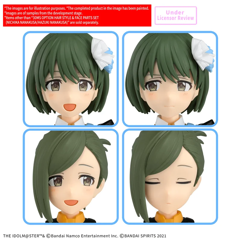 BANDAI HOBBY 30MS OPTION HAIR STYLE & FACE PARTS SET (NICHIKA NANAKUSA/HAZUKI NANAKUSA) - THE iDOLM@STER