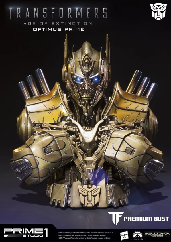 Prime 1 Studio Premium Bust Transformers: Age of Extinction (Film) Optimus Prime Gold Version - Transformers
