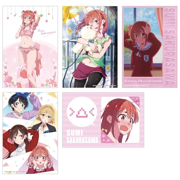 KADOKAWA Rent-A-Girlfriend Swimsuit and Girlfriend Illustration Cards (Set of 5) Sumi Sakurasawa B - Rent-A-Girlfriend