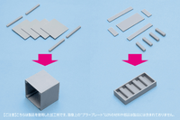 Plastic Plate Gray with WHITE scale B5 (1.0mm 2pcs) 2