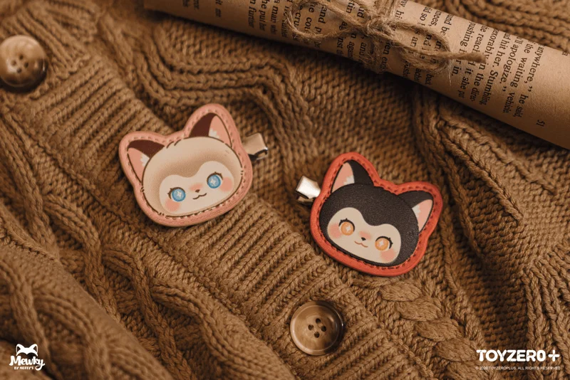 TOYZEROPLUS Moffy's - Mewky Hair Clip - (Black Cat, Siamese Cat) - Mewky