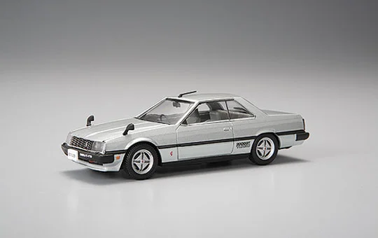Aoshima DIECAST MODEL CAR: 1/43 SKYLINE HT 2000 TURBO GT-E?S (KHR30) ['81] (SILVER) - Scale Kits