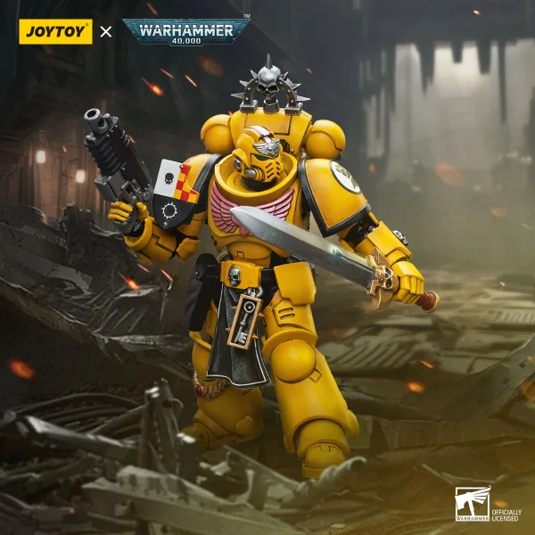 JOYTOY Imperial Fists Lieutenant with Power Sword - Warhammer 40K
