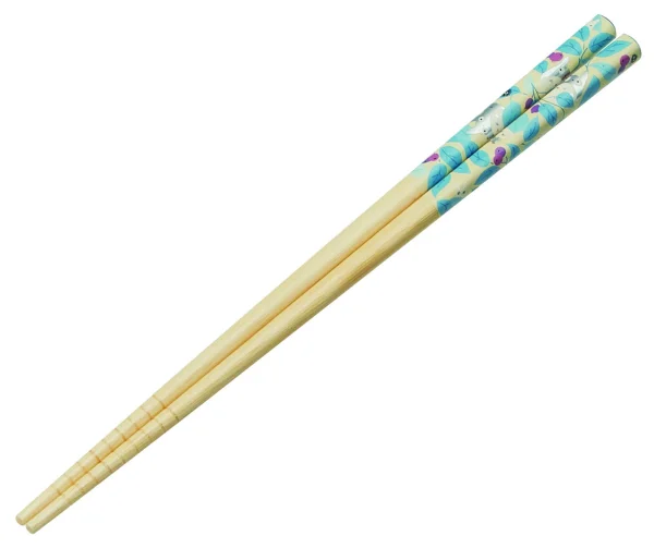 Skater Blue Leaves and Silver Totoro Bamboo Chopsticks - Studio Ghibli