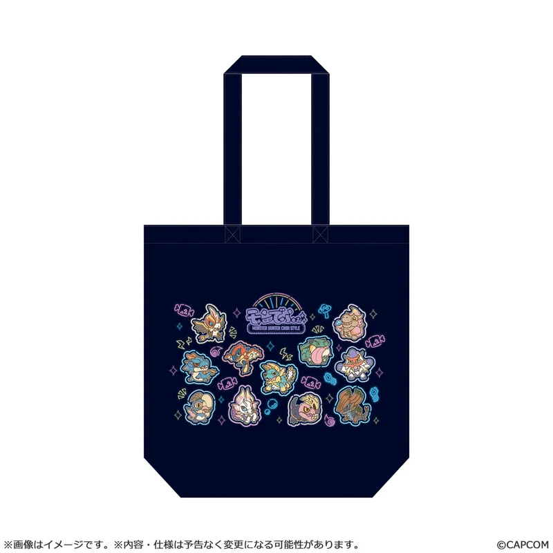 CAPCOM MONSTER HUNTER CHIBI STYLE Tote bag : Neon-Themed - Monster Hunter