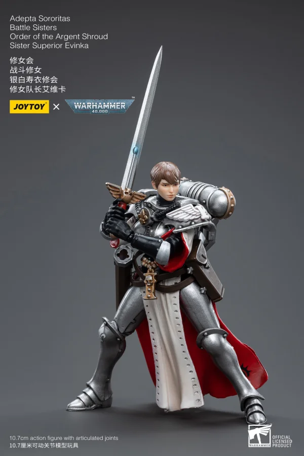 JOYTOY Warhammer 40K-Adepta Sororitas Battle Sisters Order of the Argent Shroud Sister Superior Evinka - Warhammer 40K