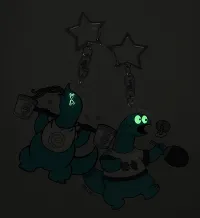 GoodSmile Moment Gal & Dino Glow-in-the-Dark Acrylic Keychain Weightlifting - Gal & Dino - photo 6