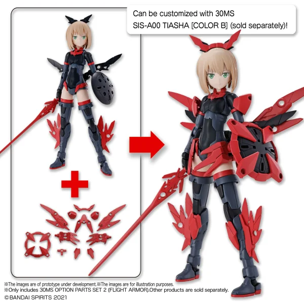 BANDAI HOBBY 30MS OPTION PARTS SET 2 (FLIGHT ARMOR) - 30 Minutes Sisters (30MS)