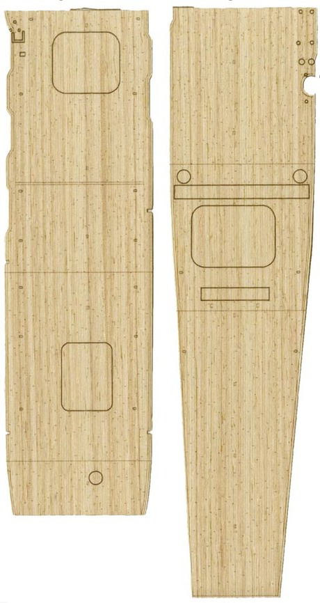 [TOKU-35 EX-101] 1/700 Wood Deck Seal for IJN Aircraft Carrier Akagi (w/Ship Name Plate)