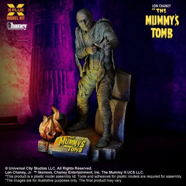 X-PLUS 1/8 Scale Lon Chaney, Jr. as Mummy  Plastic Model Kit - The Mummy