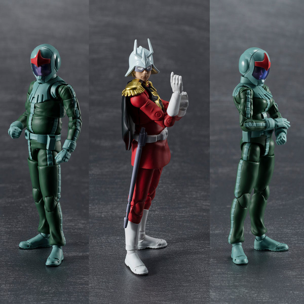Principality of Zeon Army Soldier 04-06 (Normal Suit Soldier & Char Aznable)