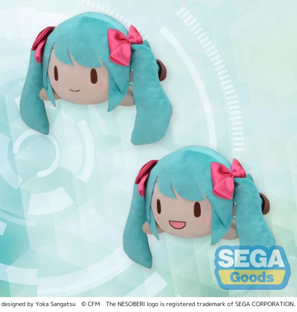 SEGA Fuwapetit NESOBERI (Lay-Down) "Hatsune Miku" Series M Plush "Hatsune Miku 16th Anniversary" - Hatsune Miku