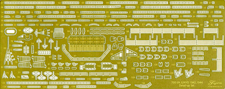 [TOKU-15 EX-101] 1/700 Photo-Etched Parts for IJN Aircraft Carrier Jyunyo (w/2 pieces 25mm Machine Cannan)