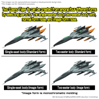 MECHA COLLECTION DX TYPE 1 SPACE FIGHTER ATTACK CRAFT COSMO TIGER II (DOUBLE SEATER/SINGLE SEATER) [2 machine set] 3