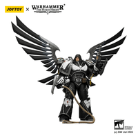 Raven Guard Corvus Corax, Primarch of the XIX Legion with artificer-crafted lightning talons, archaeotech pistols, and whip 9
