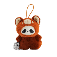 Panda Roll The Zoo In Hands Series Plush Keychain 10