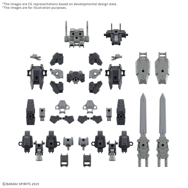 BANDAI HOBBY 30MM 1/144 OPTION PARTS SET 20 （FULL ARMOR UNIT 1） - 30 Minutes Missions (30MM)