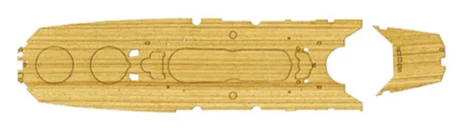 Fujimi [TOKU-5 EX-102] 1/700 Wood Deck Seal for IJN Battle Ship Musashi (w/Ship Name Plate) - Kit Accessories