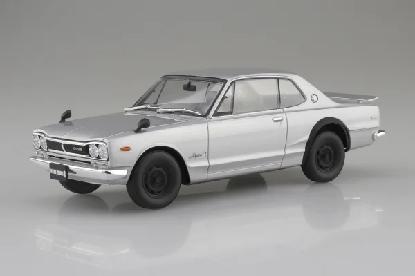 Aoshima KPGC10 SKYLINE HT GT-R 1970 Silver - Scale Kits