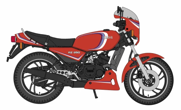 Hasegawa 1/12  Yamaha RZ250 (4L3) "YSP" w/Cowl (1982) - Scale Kits