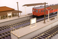 1/80 Scale Paper kit Town Corner Accessory Series Local type island platform Extension set A（Telephone pole・Station name plate） 6