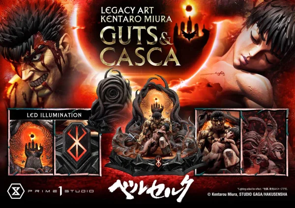Prime 1 Studio Legacy Art "Kentaro Miura"  Berserk  Guts & Casca - Berserk