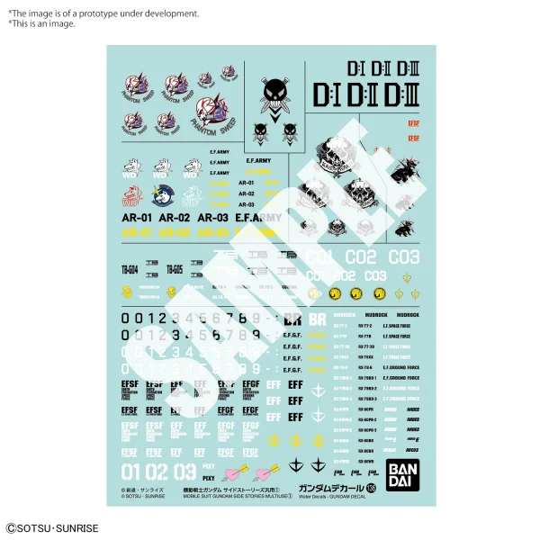 BANDAI HOBBY GUNDAM DECAL136 MOBILE SUIT GUNDAM SIDE STORIES MULTIUSE 1 - Kit Accessories