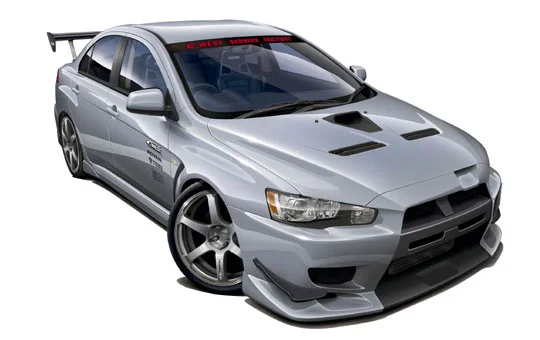 Aoshima S-PACKAGE Ver.R #44 : 1/24 C-WEST LANCER EVOLUTION X (Street Ver.) - Scale Kits