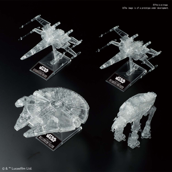 1/144 & 1/350 & 1/540 [STAR WARS: THE LAST JEDI] CLEAR VEHICLE SET
