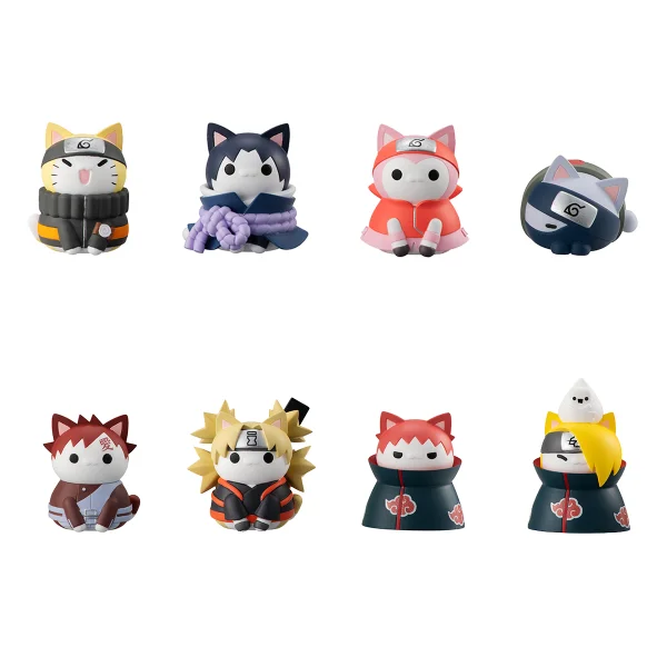 MegaHouse MEGA CAT PROJECT NARUTO Shippuden Nyaruto！ Ver. Battle with Akatsuki (Repeat) (8pc per box) - NARUTO
