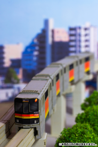 1/150 Scale  Tama Intercity Monorail Series 1000 Paper kit（4cars） 4