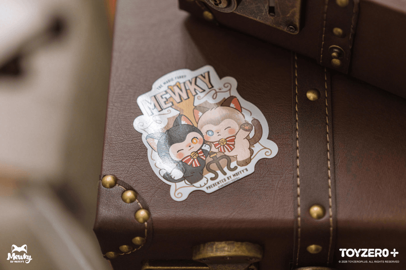 Moffy's - Mewky Sticker (Black Cat, Siamese Cat)