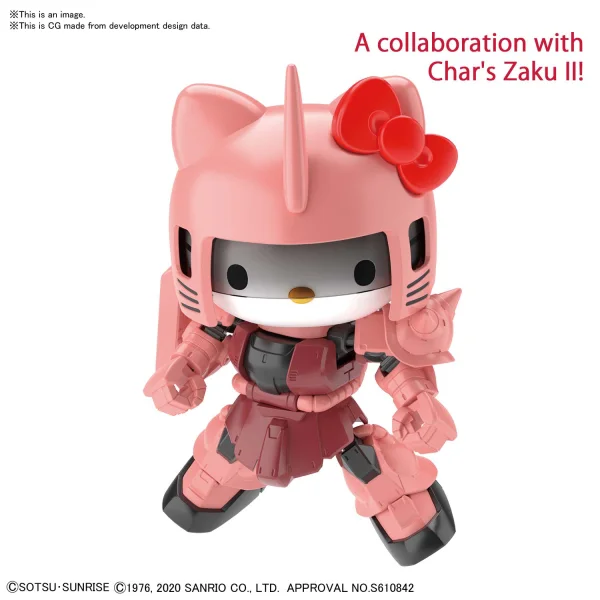 BANDAI HOBBY HELLO KITTY/MS-06S CHAR'S ZAKUII [SD GUNDAM CROSS SILHOUETTE] - SD BB