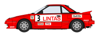 1/24 TOYOTA MR2 (AW11) LATE VERSION 1986 RALLY SPRINT WINNER 2