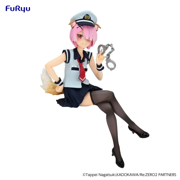 FuRyu Re:ZERO -Starting Life in Another World-　Noodle Stopper Figure -Ram Police Officer Cap with Dog Ears- - Re:ZERO -Starting Life in Another World-