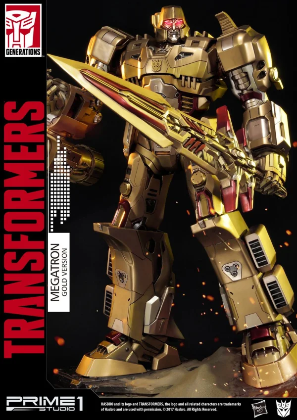 Prime 1 Studio Premium Masterline Transformers: Generation 1 Megatron Gold Version - Transformers