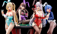 Sakuya Sieglinde wearing lapis lazuli blue bunny costume with Nip Slip Gimmick System 18