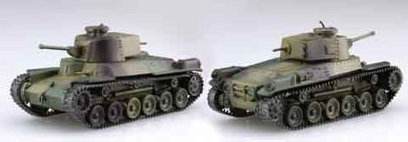 [SWA-32 EX-1] 1/76 Middle Tank Type 97 Chi-Ha Kai (Set of 2)Special Version (w/Japanese Infantry)