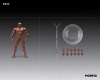INART- Blank Male Body 1/12 Action Figure (Black) 6