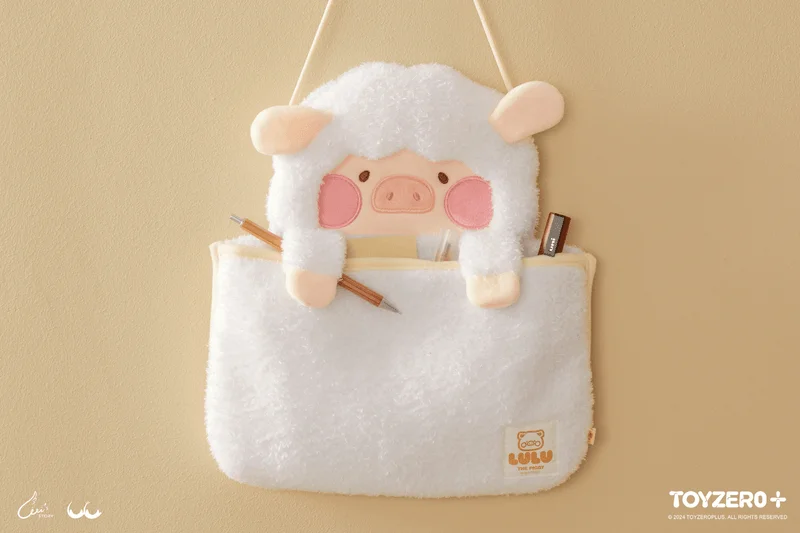 TOYZEROPLUS LuLu the Piggy Costume Series - Fluffy Wall Bag (Sheep) - LuLu The Piggy