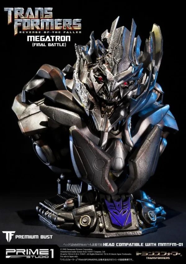 Prime 1 Studio Premium Bust Transformers: Revenge of the Fallen (Film) Megatron Final Battle Edition - Transformers