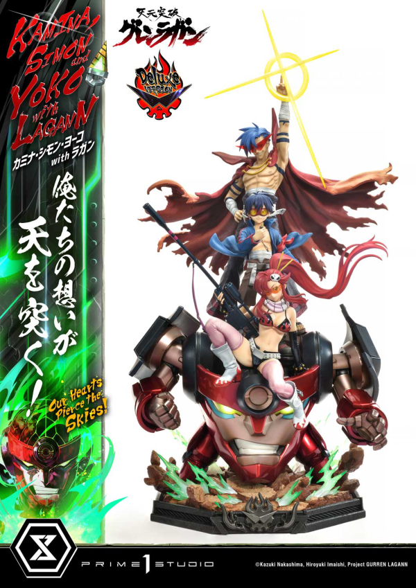 Ultimate Premium Masterline Tengen Toppa Gurren Lagann Kamina, Simon & Yoko with Lagann "Our Hearts Pierce the Skies!" Deluxe Version