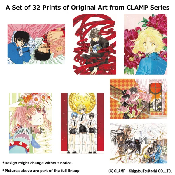 KADOKAWA Set of 32 Prints of Original Art from CLAMP Series - CLAMP