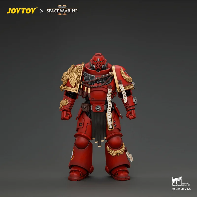 JOYTOY Game Edition Blood Angels Veteran with Bolt Rifle, Chainsword and Bolt Pistol and Plasma Pistol - Warhammer 40K