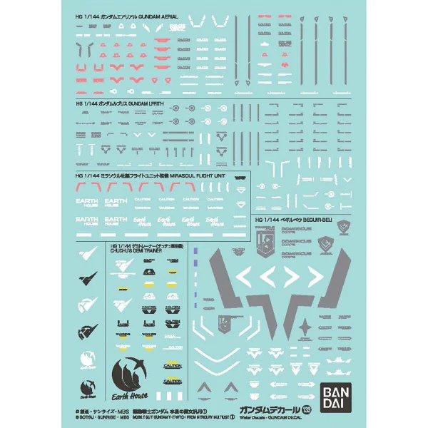 BANDAI HOBBY GUNDAM DECAL133 MOBILE SUIT GUNDAM THE WITCH FROM MERCURY MULTIUSE 1 - Mobile Suit Gundam: The Witch from Mercury